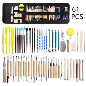 Pottery Clay Sculpting Tools Set Kit Smoothing Wax Carving Pottery Ceramic Tools Polymer Shapers Modeling Carved Tool Sculpture