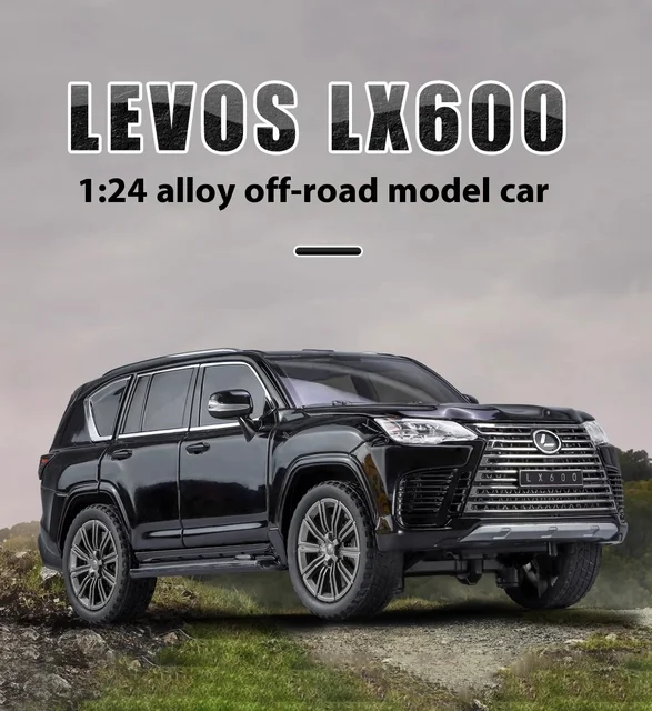 1:24 LEXUS LX600 Large Off Road SUV Alloy Diecast Car Model Sound