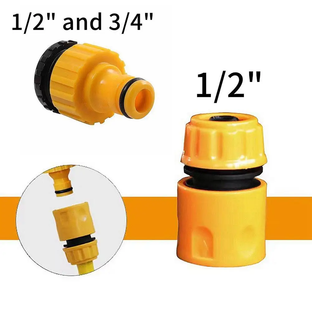 1/2" 3/4" Brass Tap Nipple Connector Garden Hose Quick Connect Water