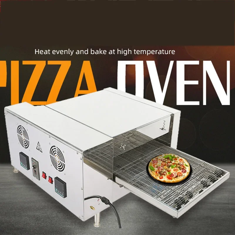 Kette Pizza ofen Crawler Pizza ofen elektrische Heizung kommerzielle Pizza Maschine Ofen Digital anzeige automatisches Backen