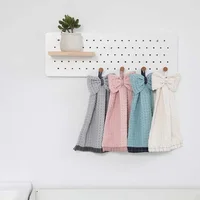 Small Waffle Hand Towels Kitchen Strong Absorbent Rag Bathroom Hotel Restaurant Kindergarten Face Towel Kitchen Supplies 6