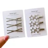 3/6/9/12Pcs Girl Y2k Hair pins Silver Metal Duckbill Clip Women Hair Clips Side Bangs Female Ladies Barrettes Hair Accessories 1