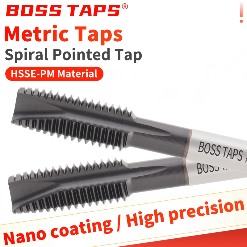 HSSE-PM JIS Standard Spiral Pointed Tap M1 M3 M4 M5 M6 M8 M10 M12 Machine Screw Thread Tap for Stain