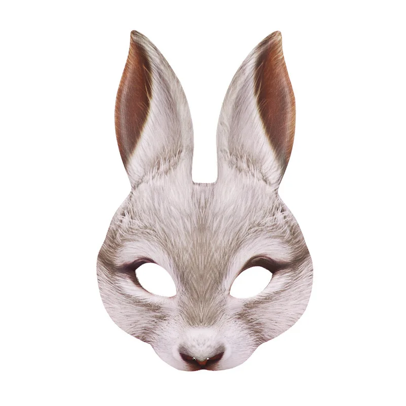 Halloween Easter Mardi Carnival Party Makeup Ball Rabbit Mask Animal Mask Cartoon Accessories Decoration