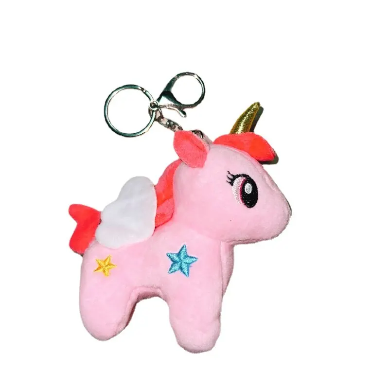 10cm Soft Unicorn Pendent Stuffed Plush Toy Bag Decro Birthday Gifts for Girls Children