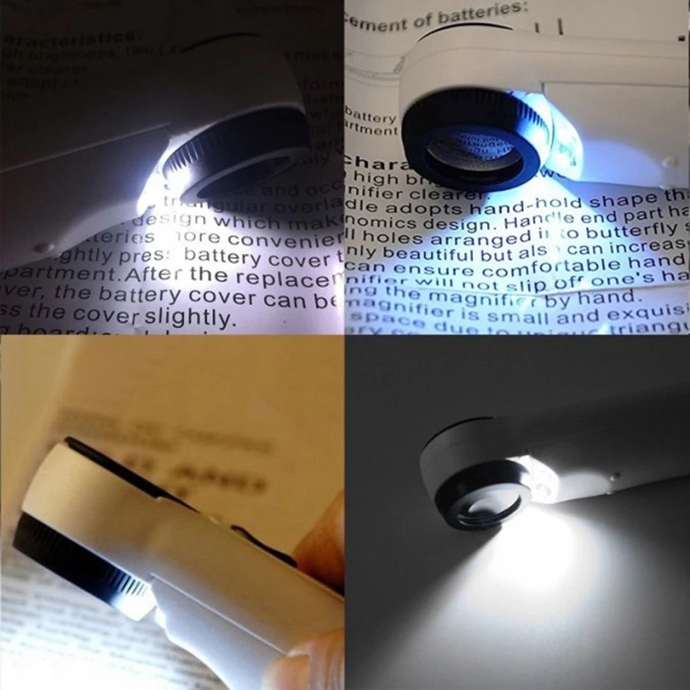 Jewelry Magnifier Jewelry Magnifying Glass Magnifying Glass Soldering Magnifier Soldering Repair Magnifier Magnifying Glass Lamp 40x 3.5mm LED Light Magnifying Glass Loupe Handheld Microscope Magnifier Illuminated lamp For Circuit Boards Hallmarks Jewelry