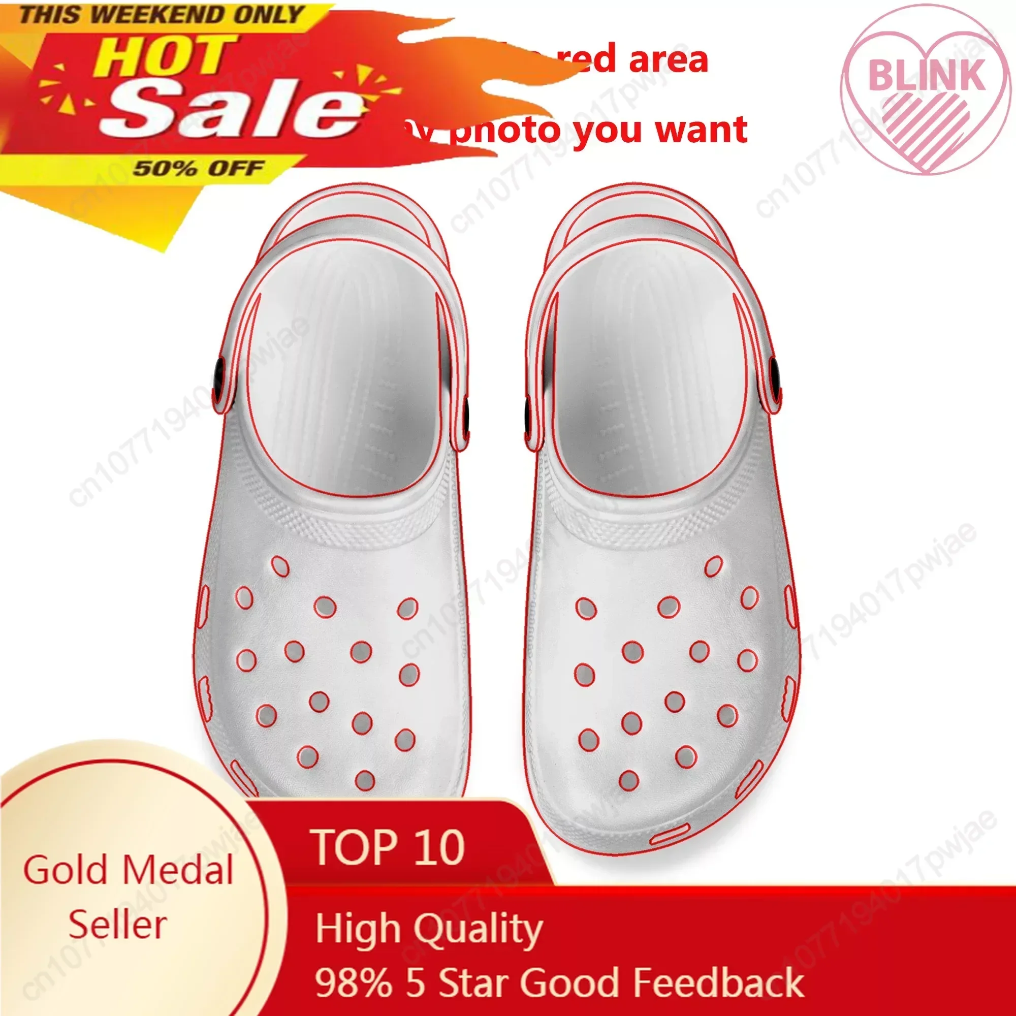 Custom Clogs Water Shoes Mens Women Teenager Sandals DIY Garden Bespoke Home Clog Customized Shoe Custom Made Beach Hole Slipper