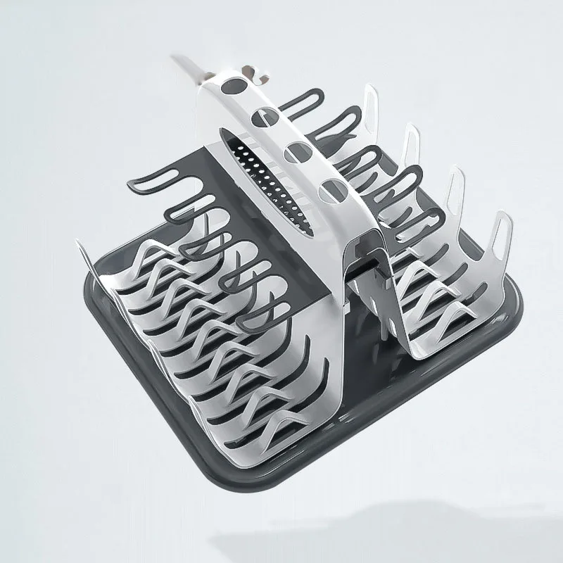 Baby Milk Bottles Drying Rack Portable Cleaning Dryer Storage Holder Multi-Layer Detachable Drain Tray Drying Rack for Kids