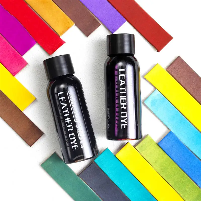 Vegetable Tanned Leather Dye 30ml/Bottle Leather Dye Pigment Coloring DIY Leather Crafts Graffiti Used for Vegetable Tanning Material