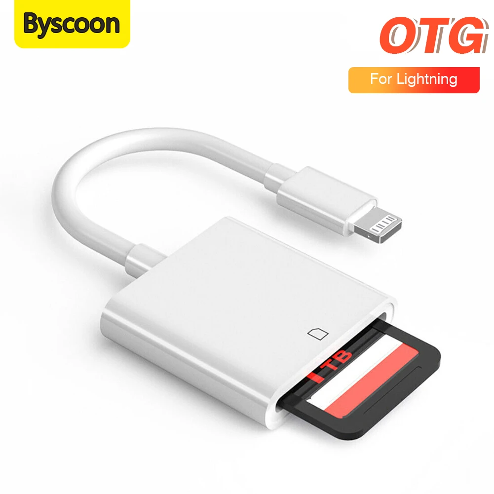 Card Reader For iPhone Card Reader Memory Card Adapter 8Pin To SD Camera Reader Data Converter OTG Cable for iPhone 14 13 12 11 Pro Max