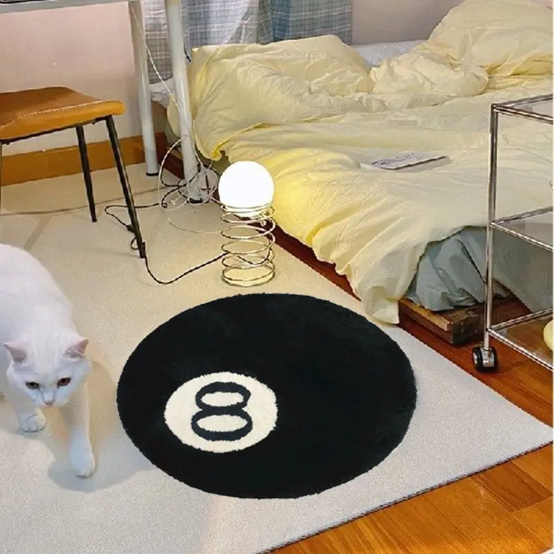 Modern Simple Ins Style Flocked Carpet Floor Mat Living Room Bedroom Bedside Blanket Plush Tea Table Mat Floor Mat Shaggy Rugs Plush Blanket