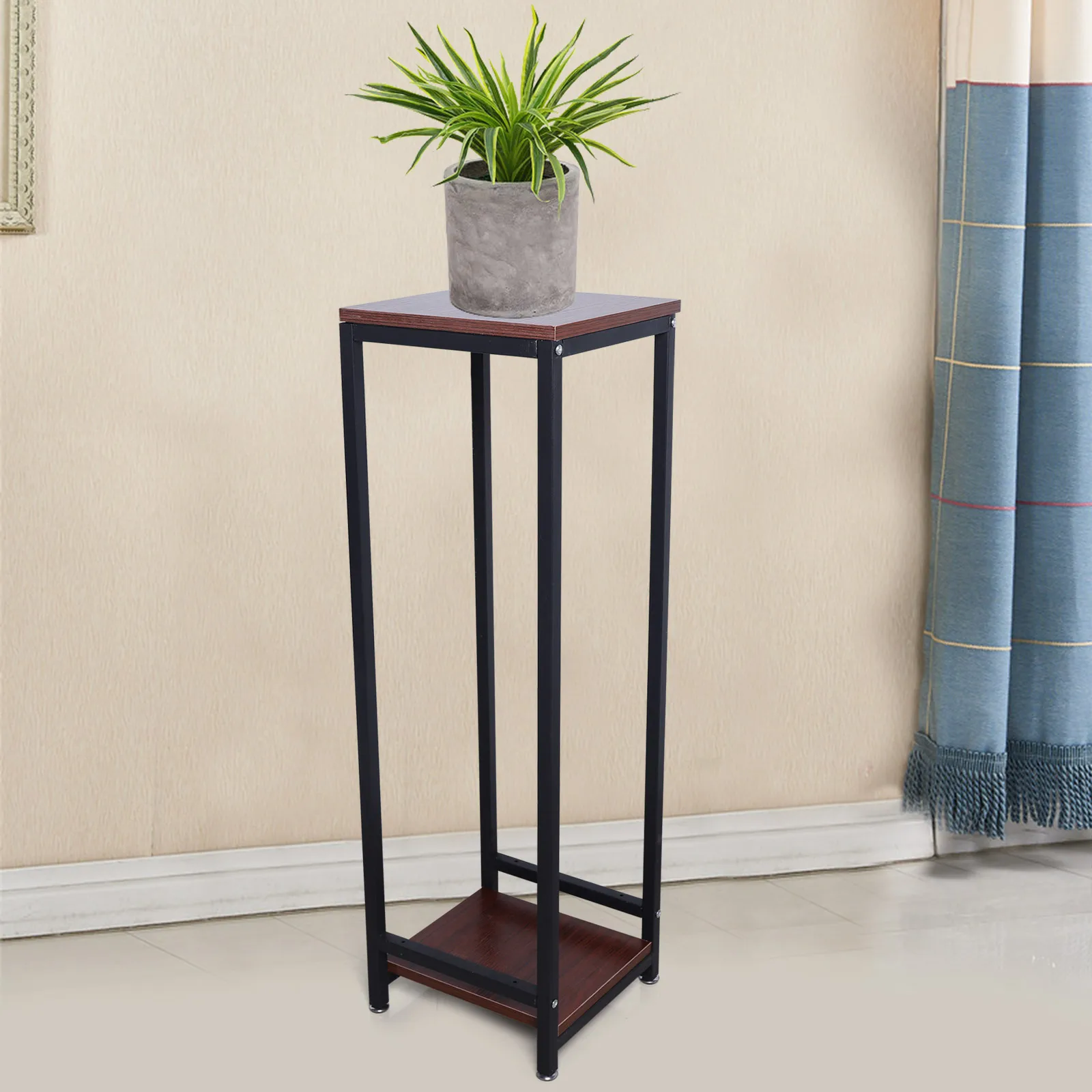

Modern Indoor Outdoor Garden Patio Tall Pedestal Metal Plant Stand Flower Pot Holder