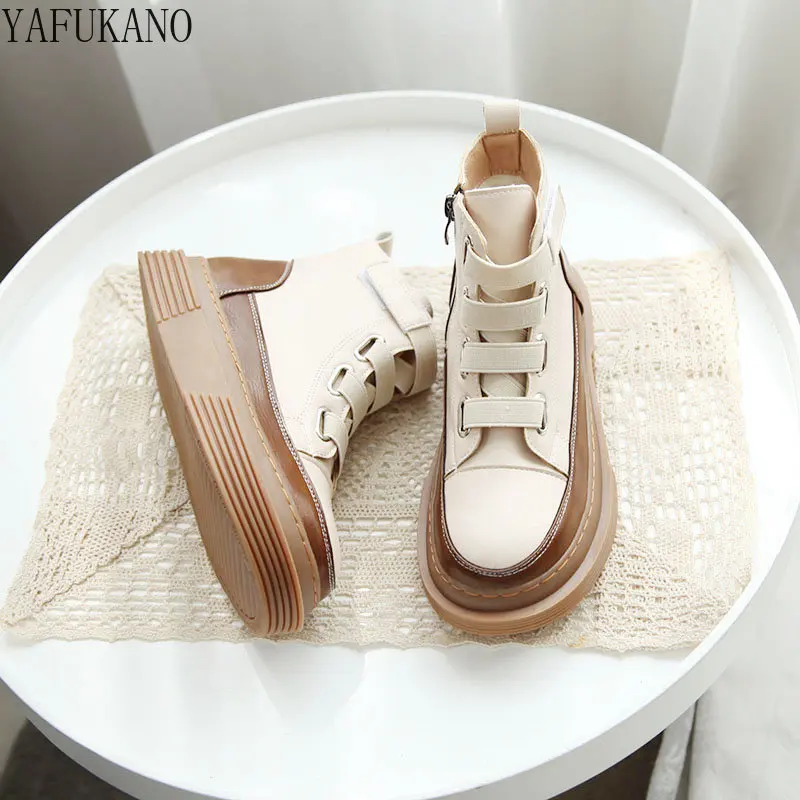 

Mori Literary Retro Ankle Boots Original Handmade Thick-soled Women Boots Autumn Winter Short Plush Warm Casual Womens Shoes