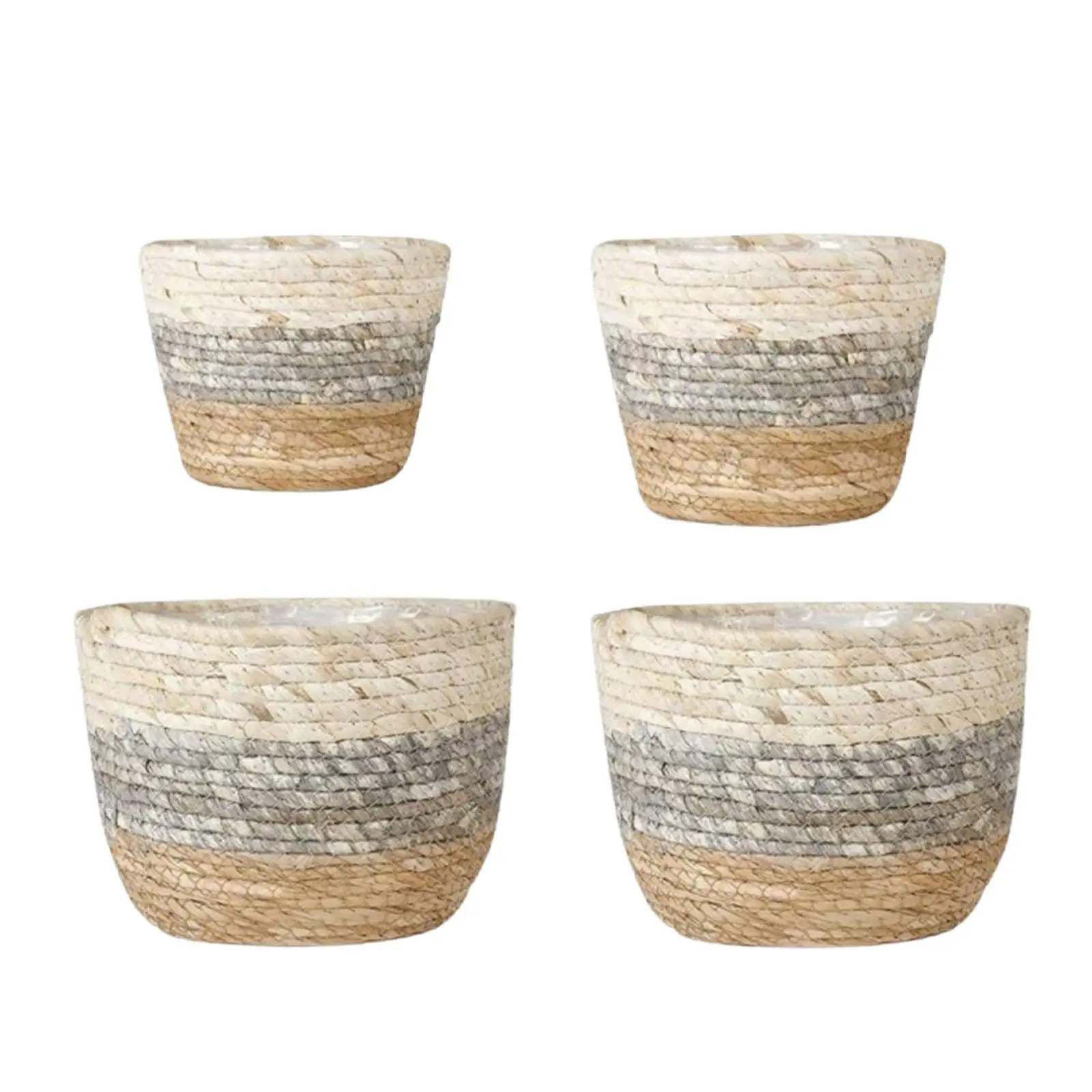 Planter Basket for Plants, Woven Container for Farmhouse Style with Waterproof Feature