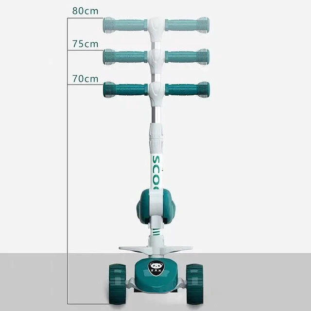 Children's Scooter 3 Wheel Widened Wheel Music Folding Adjustable Height 3-12-year-old One Legged Scooter Kids Sports Toy Gifts 5