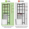 Over The Toilet Storage Shelf, 4-Tier Wooden Bathroom Organizer Adjustable Saver Space Rack with Toilet Paper Holder, Brown 5