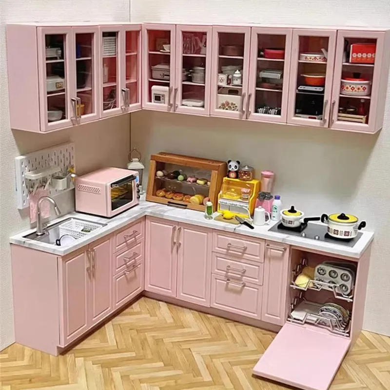 ドールハウス,モデル1/6,家具アクセサリー,一体型,キッチン
