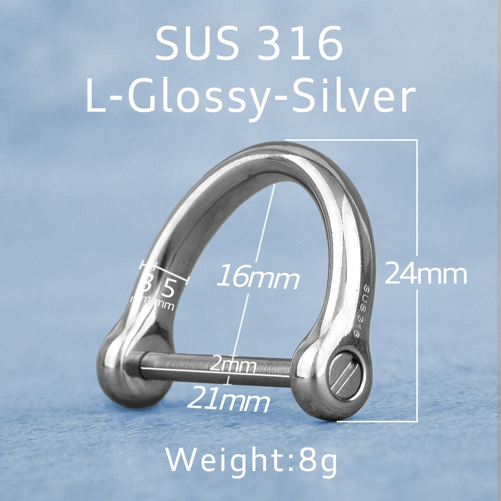 Luxury Titanium Horseshoe Buckle Keychain - Lightweight Baked Color Key Ring Holder, Premium Gift