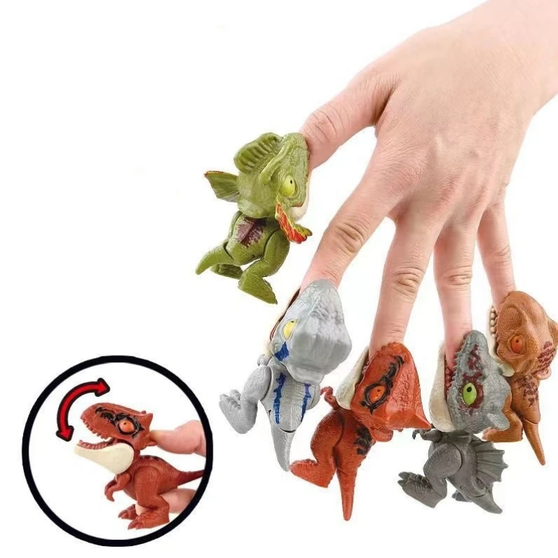 

Finger Dinosaur Tricky Tyrannosaurus Model Biting Hand Fidget Mosasaurus Jurassic Dino Toy for Children Dino Movable Joints Gift