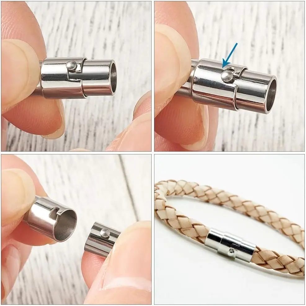 Magnetic Clasps 5pcs Bracelet Cord End Caps Jewelry Craft Supplies