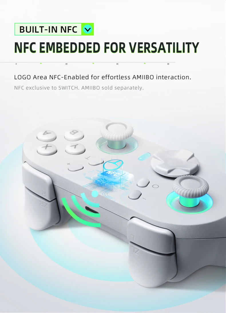 ThundeRobot-Gamepad inalámbrico G45 Pro, controlador de juegos de tres modos, Efecto Hall, NFC integrado para Switch, Windows, PC, STEAM TV