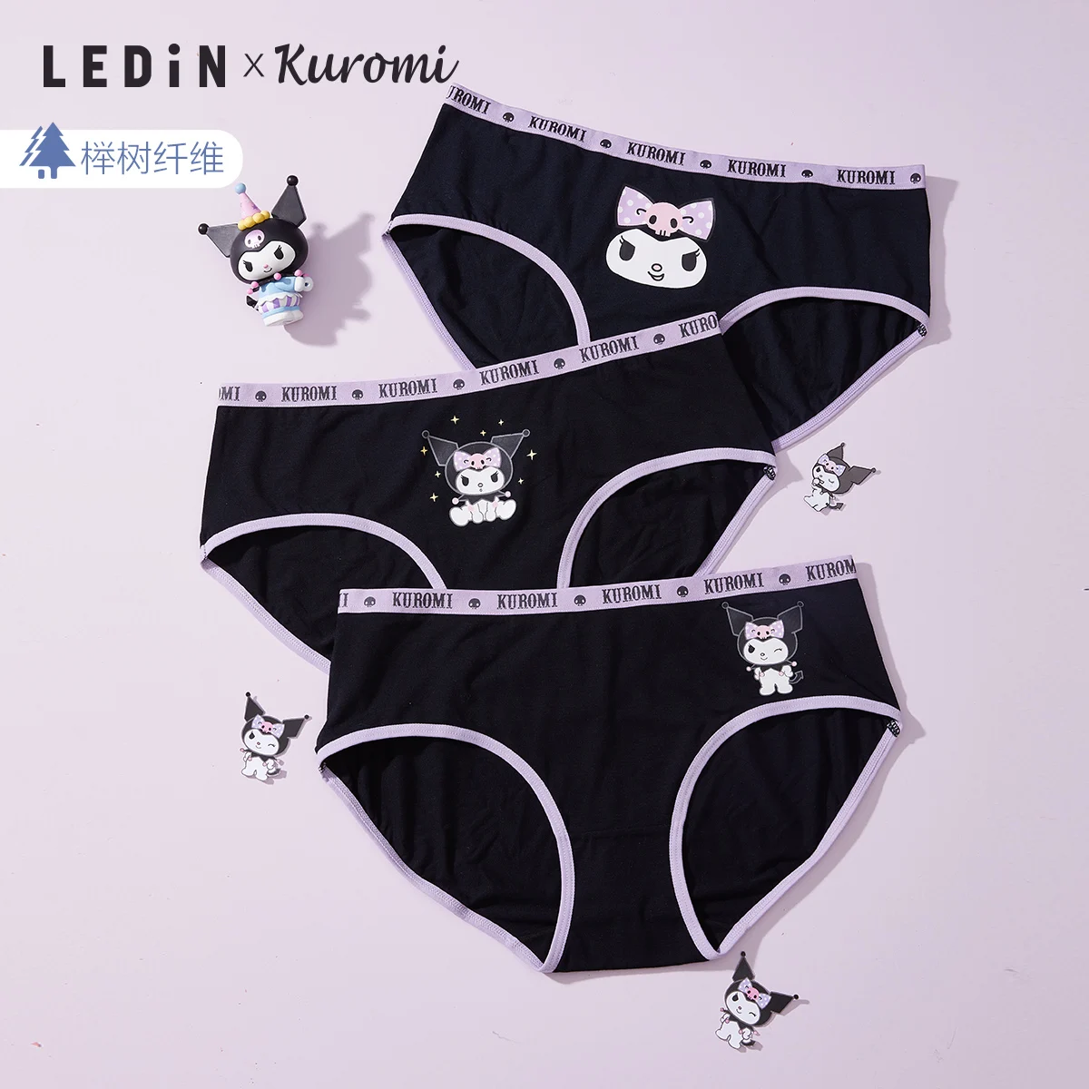 Kawaii Sanrios Cotton Women Underwear Panties High Waist Briefs