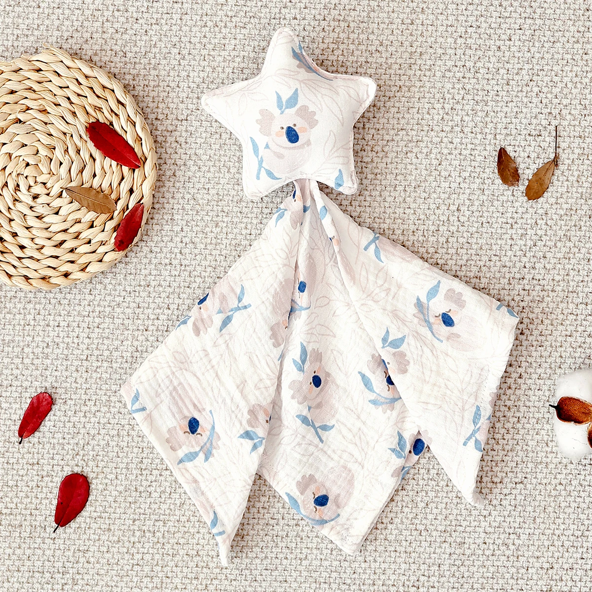 Cute Cat Doll Baby Cotton Muslin Blanket Comfortable Sleep Appease Towel for Infants And Kids