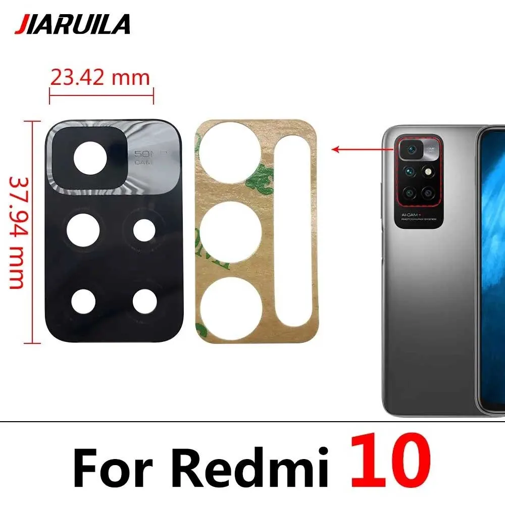 New Back Rear Camera Glass Lens For Xiaomi Redmi 10 10A 10C Replacement Parts