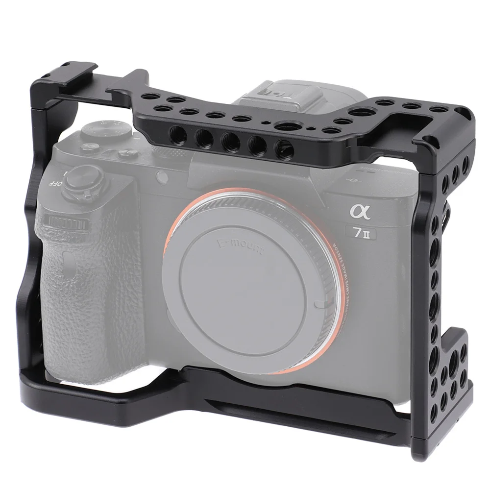 Gabbia Per Fotocamera In Alluminio Per Sony A7M3 A7R3 A9 A7M2 Stabilizzatore Di Estensione Per Riprese Video Con Scarpa Fredda 1/4 3/8 Foro Per Vite