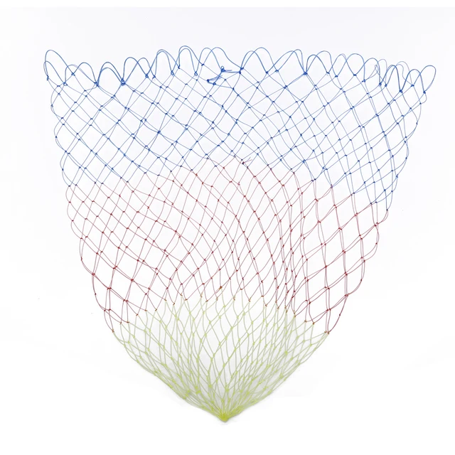 1PC 35/40/45/50/60 cm Rhombus Mesh Hole Depth Folding Nylon Landing Dip Net Nylon Fishing Nets Collapsible Fishing Tools