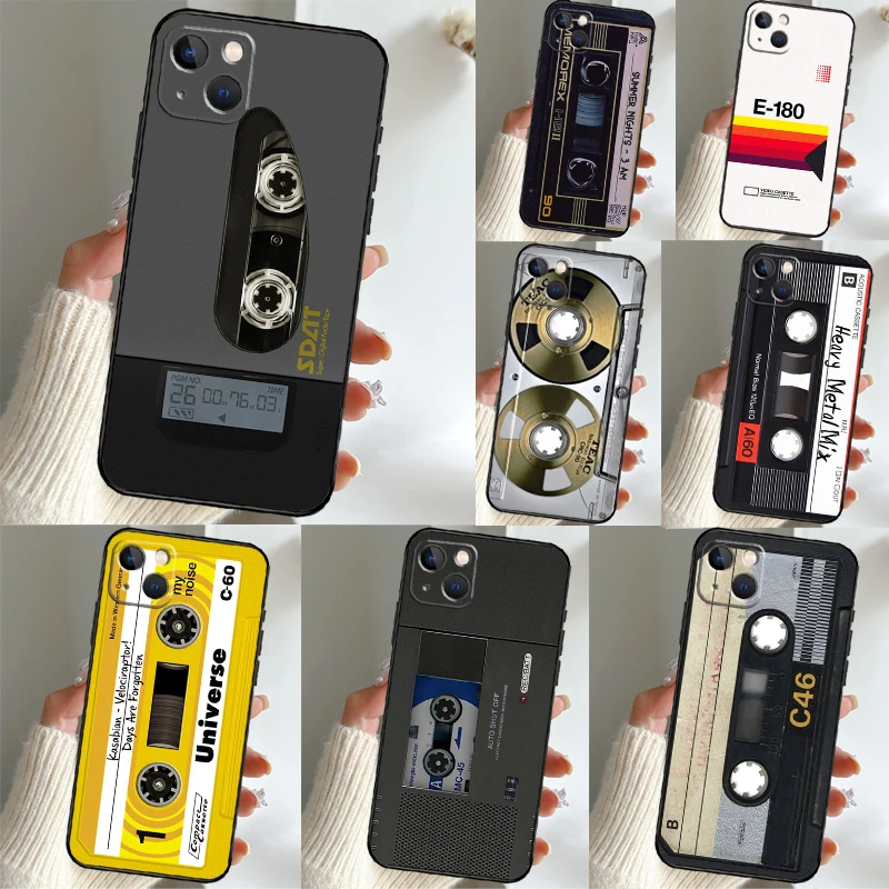Vintage Magnetic Tape Cassette Style Phone Case Cover