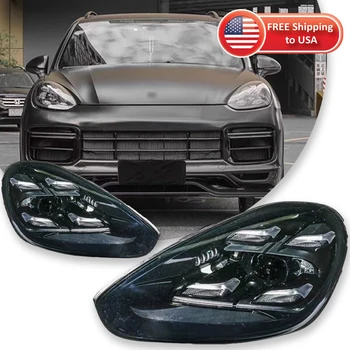 Car LED Headlight For Porsche Cayenne 958.2 2015-2017 Front Head Light Plug and Play High Configure Design Matrix Accessories