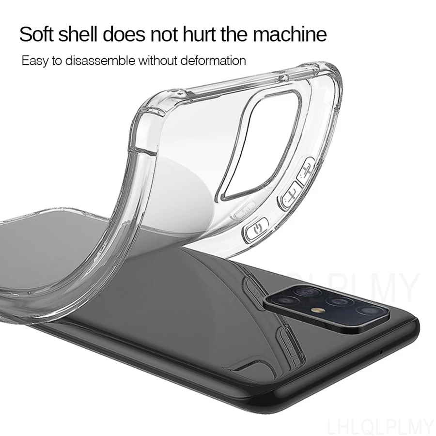 Durable Shockproof Silicone Protective Clear Case Cover