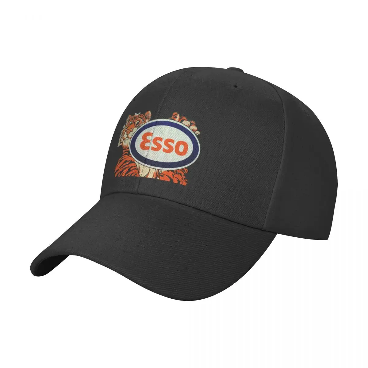 Vintage Tiger Oil Esso Gas Benzina Halftone Berretto Da Baseball Luxury Brand Fishing Caps Hat Per Donna Uomo