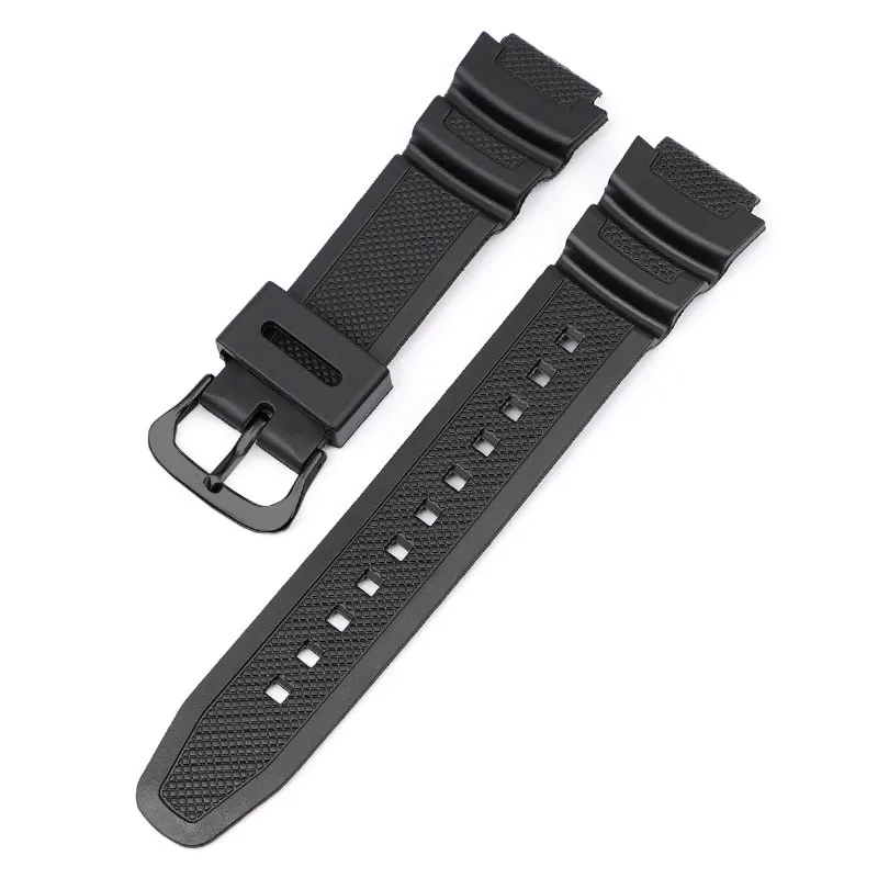 Premium 18mm Black Silicone Rubber Watch Strap with Pin Buckle