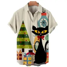 

Men's Shirt Hawaiian One Button Shirt Musical Lnstrument Cartoon Pattern Oversize 3D Printed Short-Sleeved Beach Tops Camicias