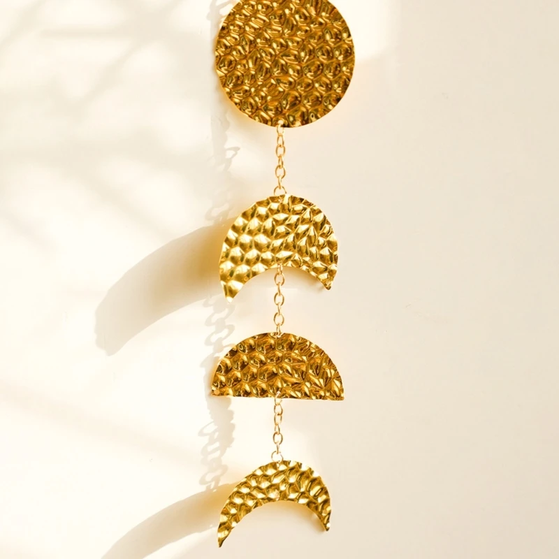 Wall Hanging Ornaments Moon Garlands Metal Chain Art Bohemian Bedroom Office Nursery Home Decorations 3