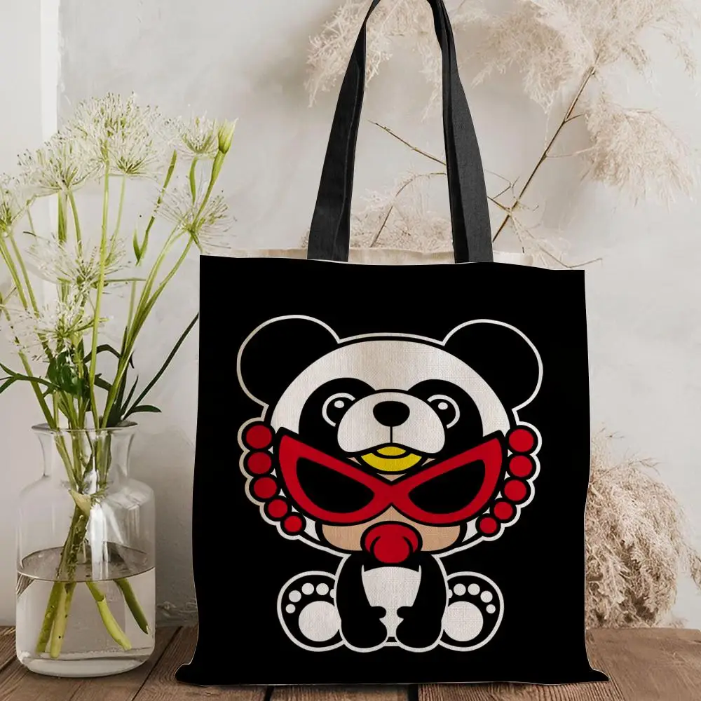 Japan Luxury H-Hysteric M-Mini Aufbewahrungstaschen, doppelseitig bedruckte Canvas-Tragetasche, modische Damen-Umhängetasche mit großem Fassungsvermögen – Detail 26