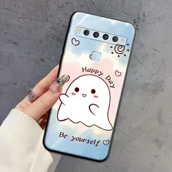 Beauty Floral Soft Silicone Natural TPU Phone Case with Cool Back Cover Design for TCL 10L (HS-C0165)