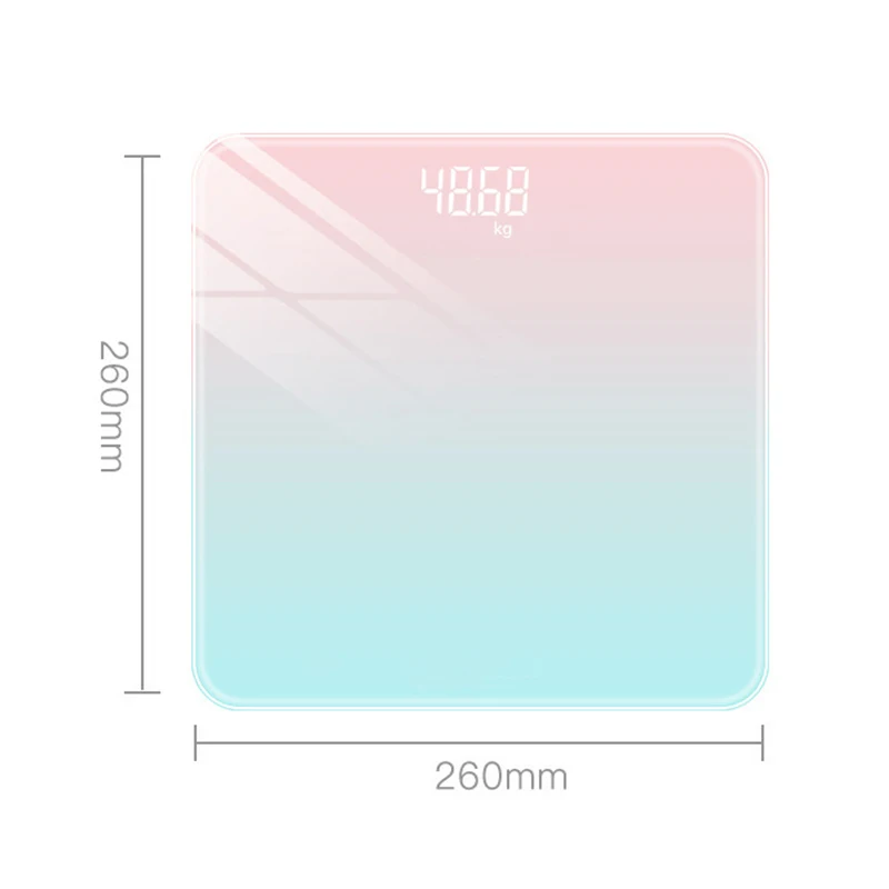 Gradient Color Intelligent LCD Electronic Scale Digital Display Glass Weight Scale Balance Body Health And Weight Loss Battery - Image 5