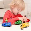 Wooden Train Railway Accessories Electric Train Magnetic Rail Car Diecast Slot Fit For All Brands Train Track Toys For Children 2