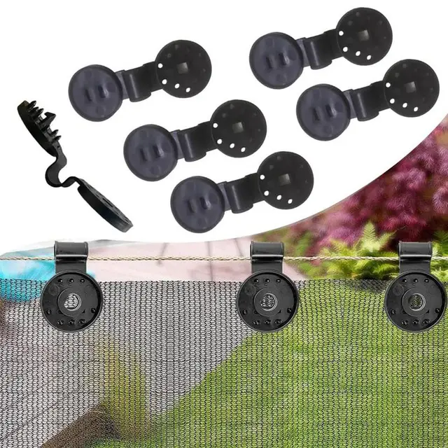 Műanyag Üvegházhatású Napfényes Nettó Klip Kerti Szerszámok Kemping Árnyékos Ruhák Rögzítése Bilincs Grommet Kerítés Háló Beépítő Horog - Image 4