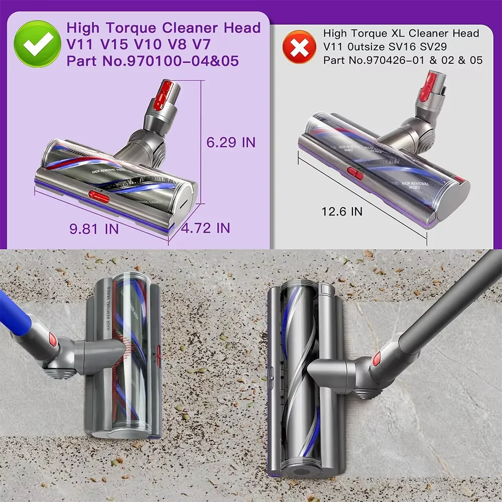 Vacuum cleaner brush head for DysonV8 V7 V11 V15 V10