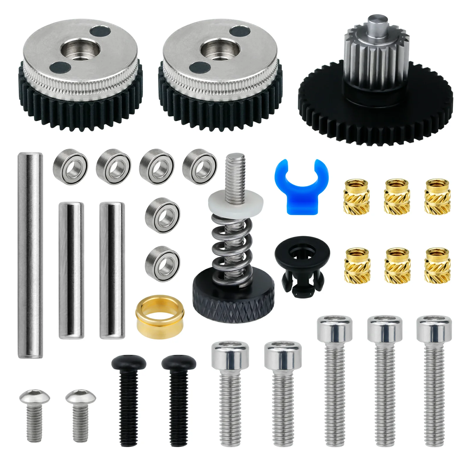 Dual Gear All-Metal Extruder with Hardened Steel