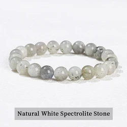 Natural Stone Beaded Bracelet with Healing Gemstones - Stretch Yoga Jewelry (6mm)