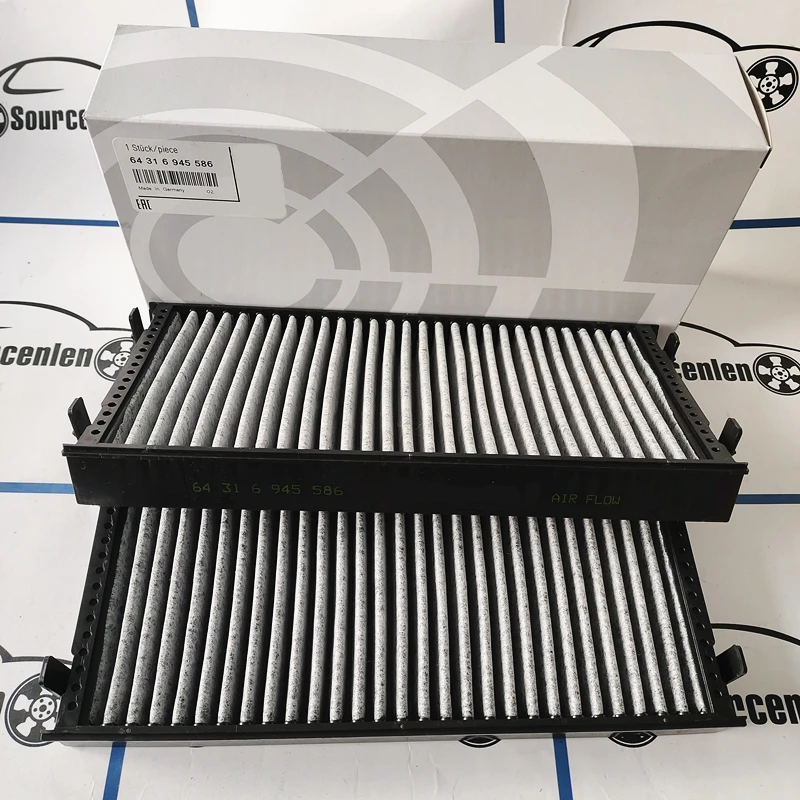 64316945586 64319945586 64119248294 64316804939 Cabin Filter for BMW E70 X5 E71 X6 F01 F02 F07 F10 Activated Carbon ABS Original