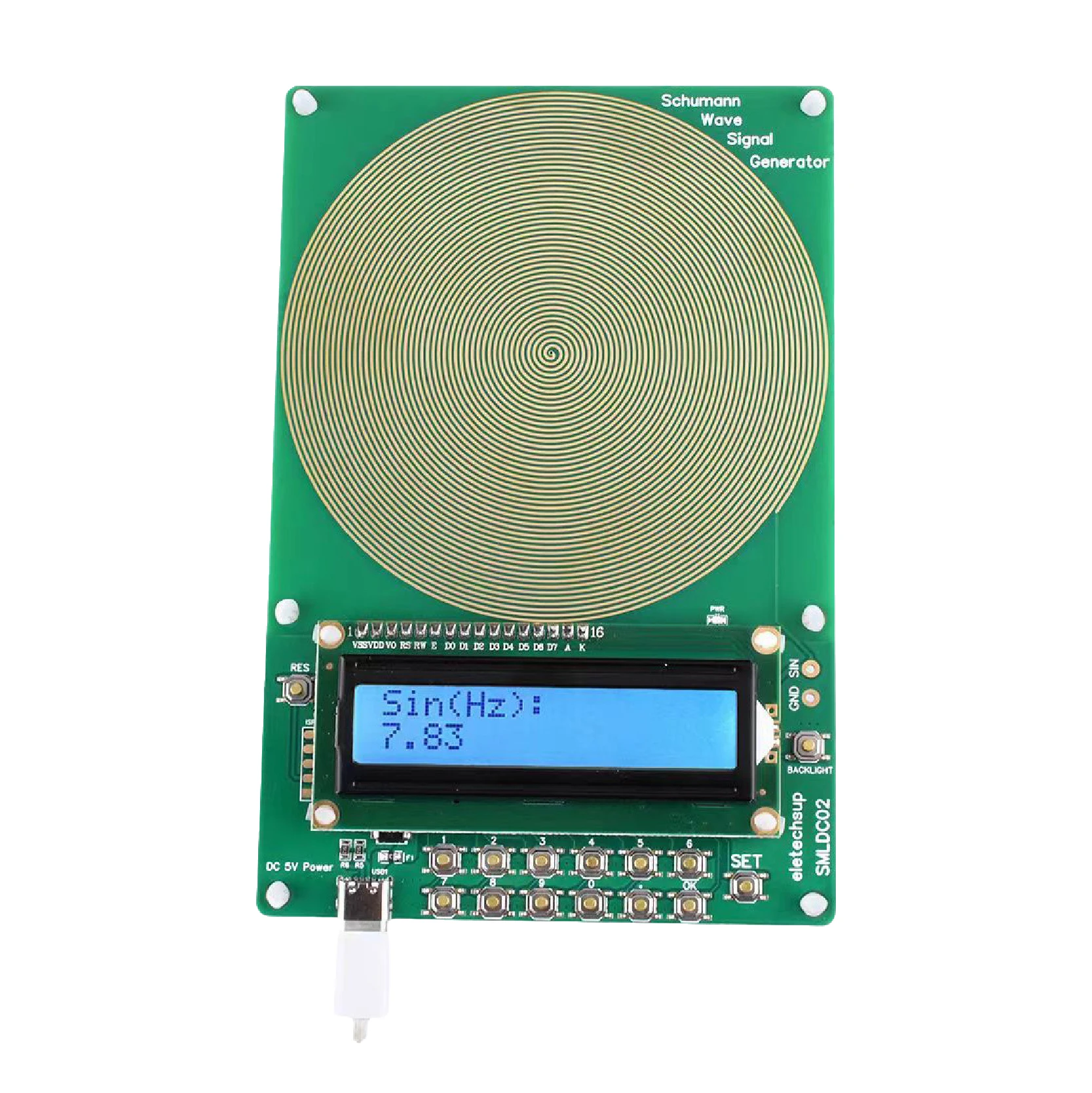 Generatore di segnale sinusoidale a bassa frequenza 0.1Hz 30000Hz modalità risonanza Schumann 7.83Hz modulo regolabile con displ - immagine 5