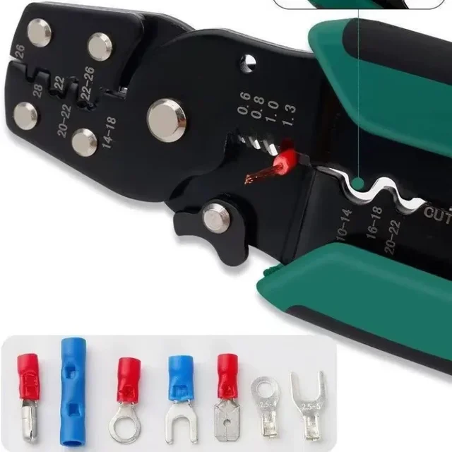 Mini pinze a crimpare terminali elettrici multifunzione con strumento di crimpatura manuale per taglio spelafili 3