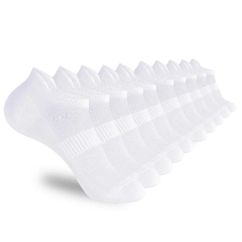 12-Pack Men's Low-Cut Athletic Socks – Cotton Cushioned Sport Socks For Running, Gym, & Casual Wear