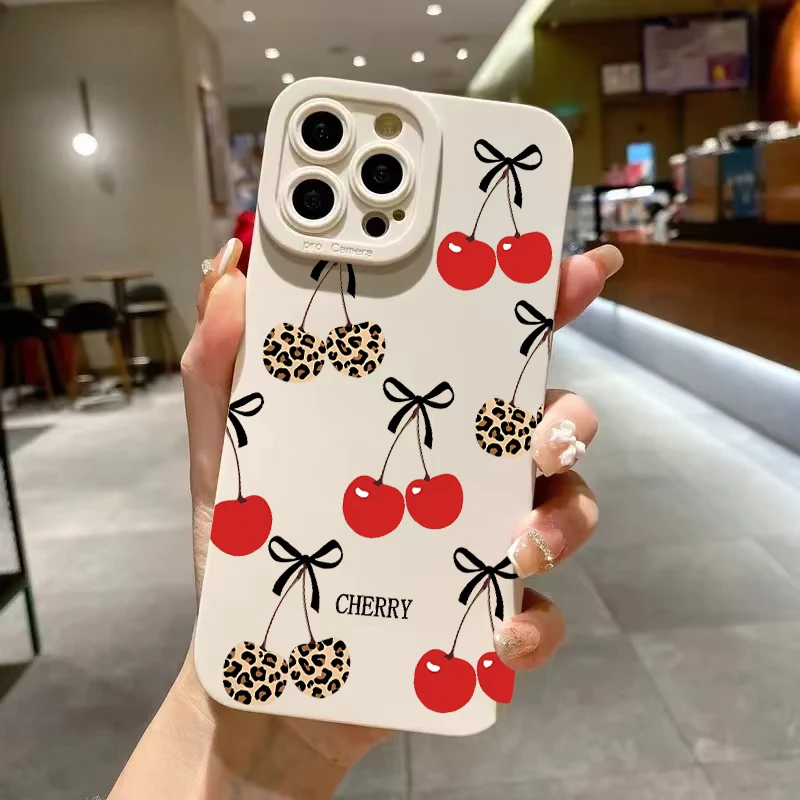 Chic Leopard Cherry Design Phone Case